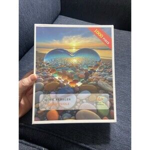 NEW SEALED Challenging 1000 Piece Love Pebbles Beach Jigsaw Puzzle for Adults